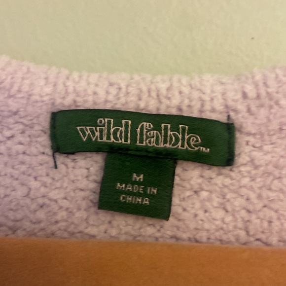 💜Wild fable Lavender Knit Terrycloth Cropped cardigan size medium - Picture 5 of 6